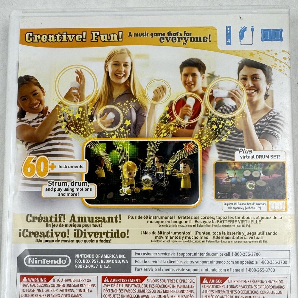 Nintendo Wii Music Game Complete Interactive Musical 60 Instruments E Everyone - Picture 3 of 5